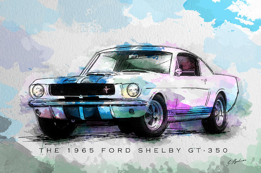 The 1965 Ford Shelby GT 350  Digital Art by Gary Bodnar