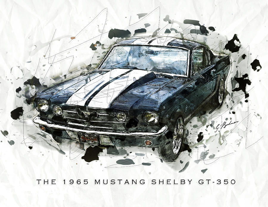 The 1965 Shelby GTO-350 #3 Digital Art by Gary Bodnar