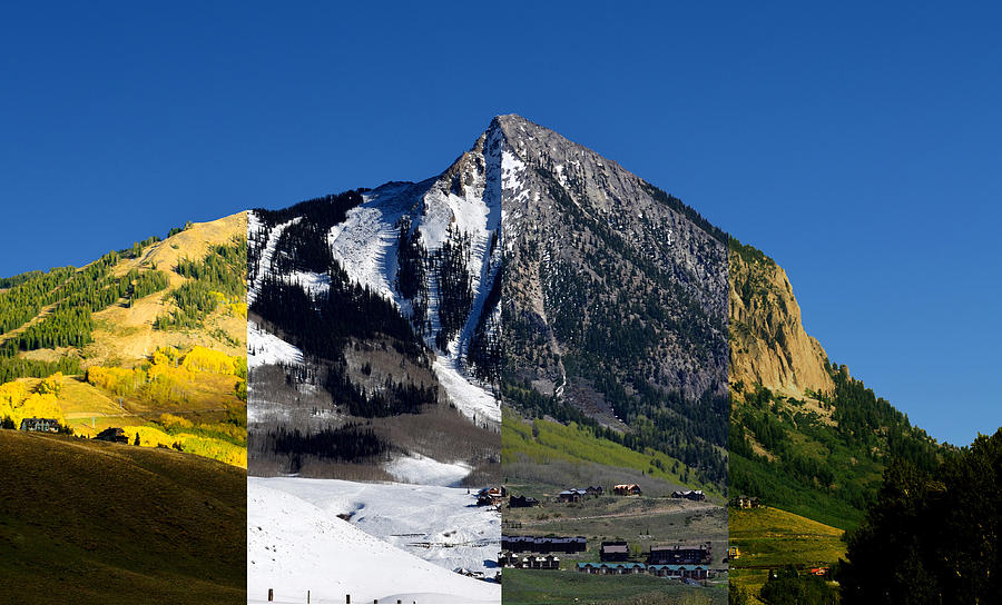 The 4 Seasons in Mt. Crested Butte Photograph by Mike Schmidt Fine