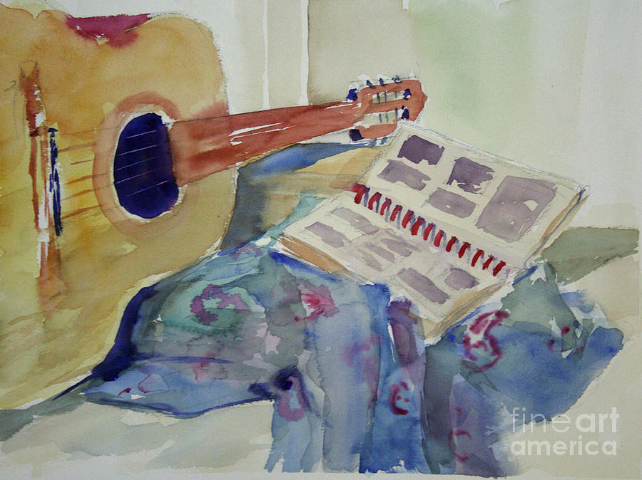 The 70s Guitar Painting by B Rossitto