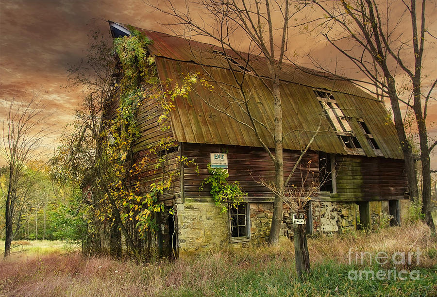 The Abandoned Barn Photograph by Debra Fedchin