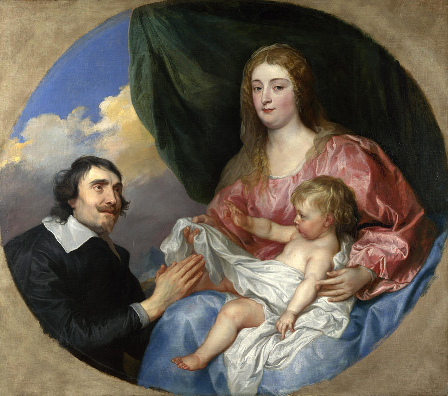 The Abbe Scaglia adoring the Virgin and Child Painting by Anthony van Dyck