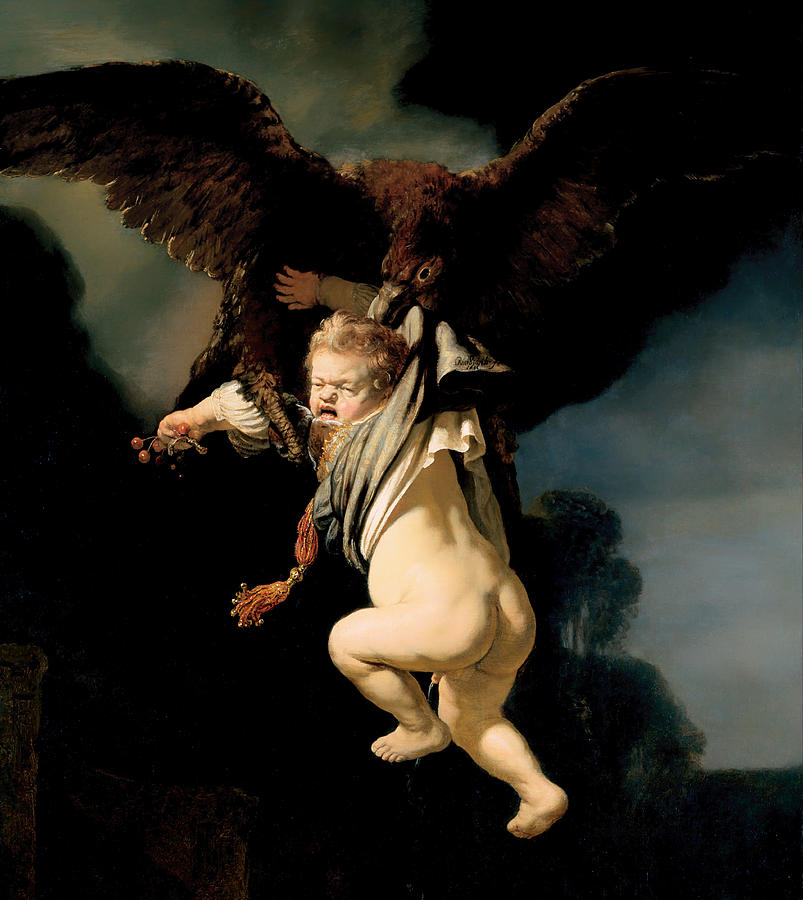 Rembrandt Painting - The Abduction of Ganymede by Mountain Dreams