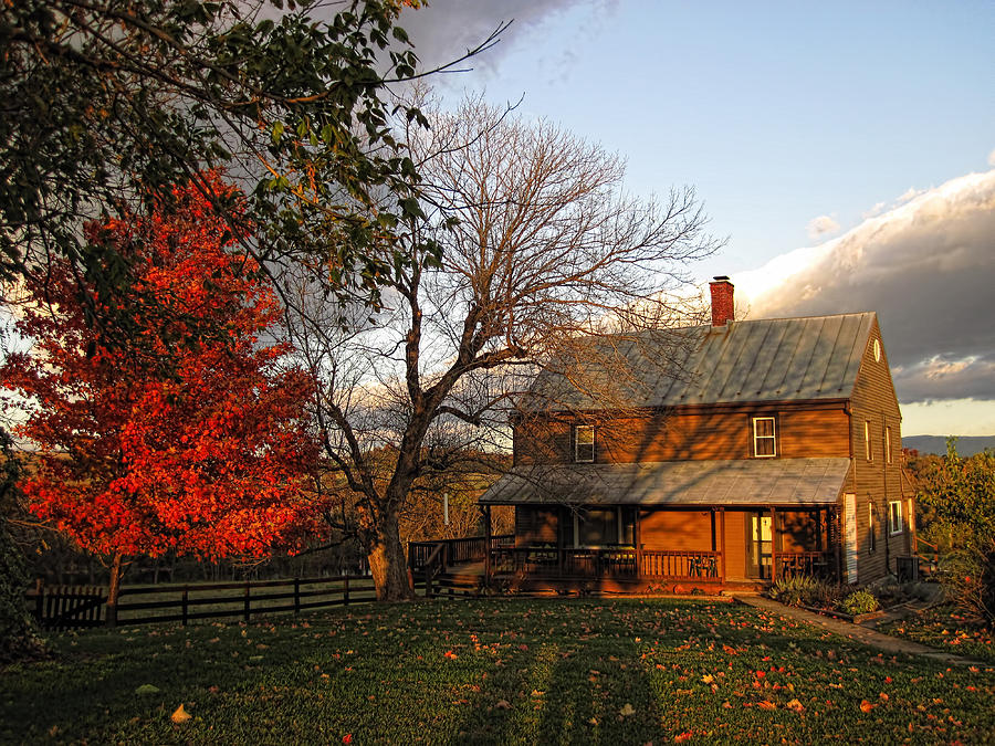 The Abraham Strickler House In Autumn Photograph by Lara Ellis