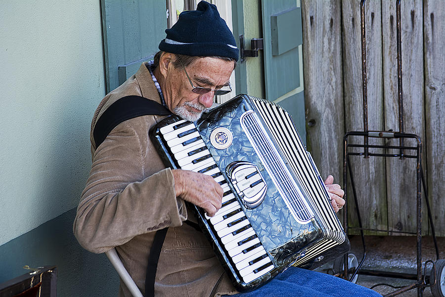 The Accordian Player Photograph by Kenneth Albin