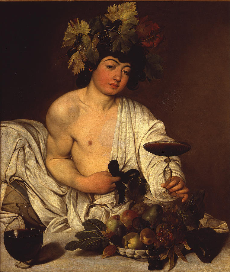 Caravaggio Painting - The Adolescent Bacchus by Caravaggio