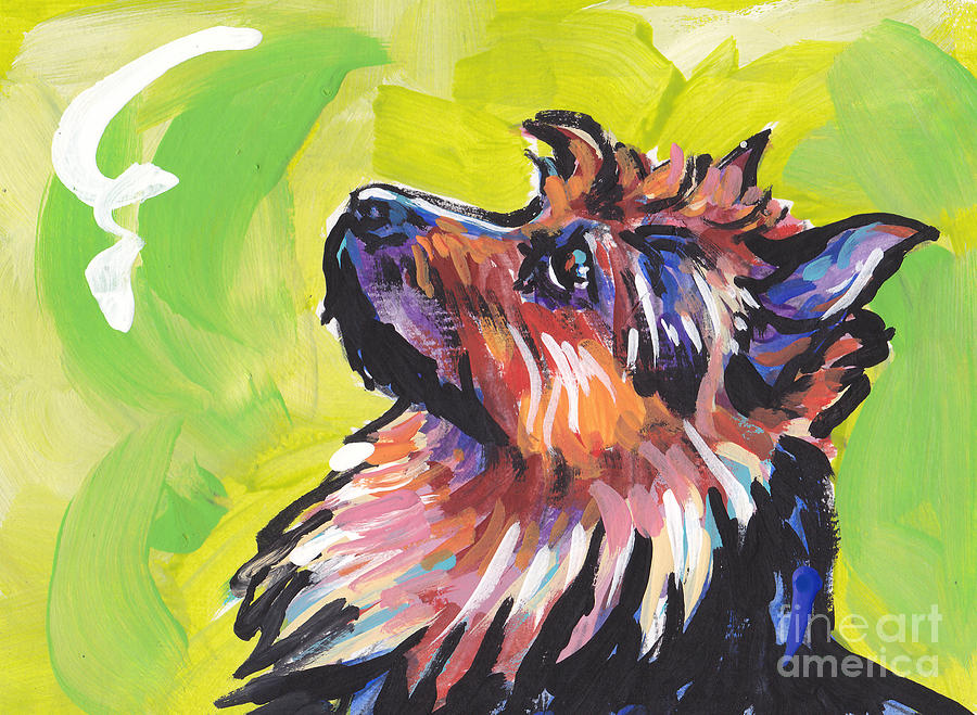 Dog Painting - The Adorable Aussie Terror by Lea S