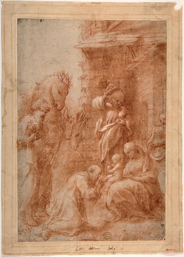 The Adoration of the Magi Drawing by Correggio