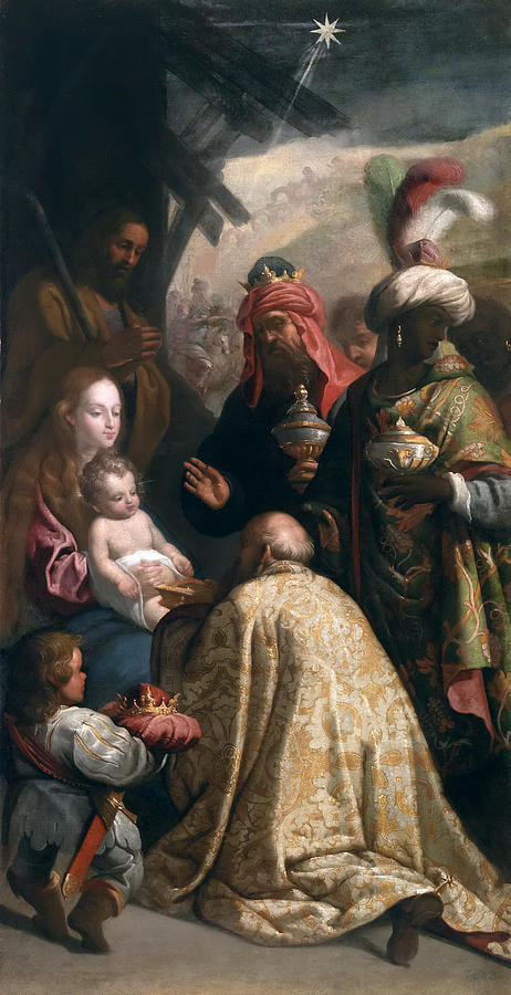 The Adoration of the Magi Painting by Eugenio Cajes