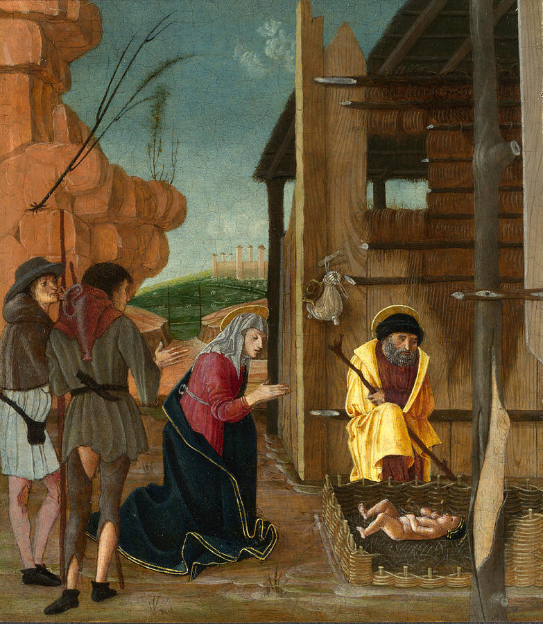 The Adoration of the Shepherds Painting by Bernardino Butinone
