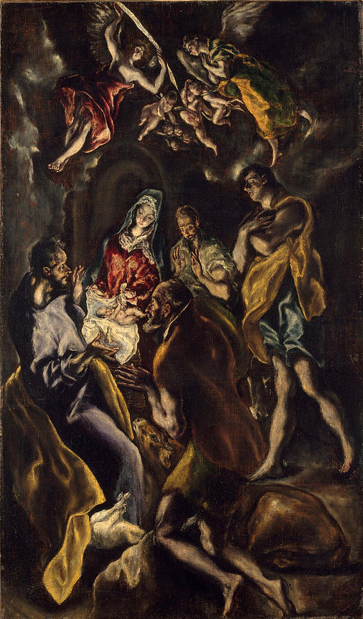 The Adoration of the Shepherds Painting by El Greco and Workshop - Fine ...