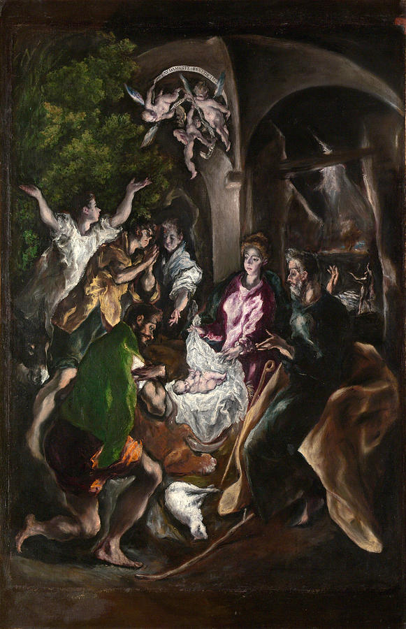 The Adoration of the Shepherds Painting by El Greco The Adoration of the Shepherds Painting by El Greco