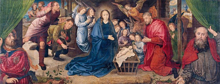 The Adoration of the Shepherds Painting by Hugo van der Goes - Fine Art ...