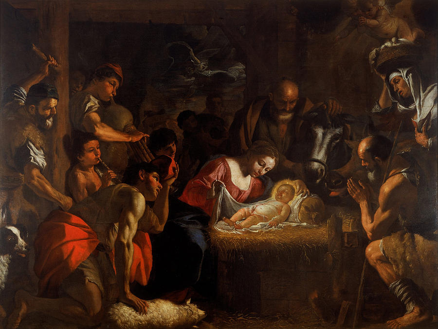 The Adoration of the Shepherds Painting by Mattia Preti