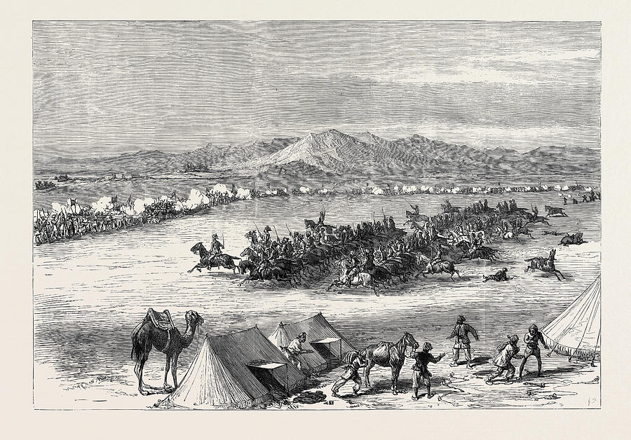 The Afghan War Attack On General Biddulphs Rear-guard Drawing by ...