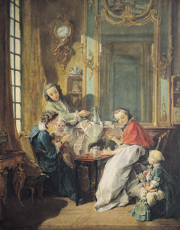 Toy Photograph - The Afternoon Meal, 1739 Oil On Canvas by Francois Boucher