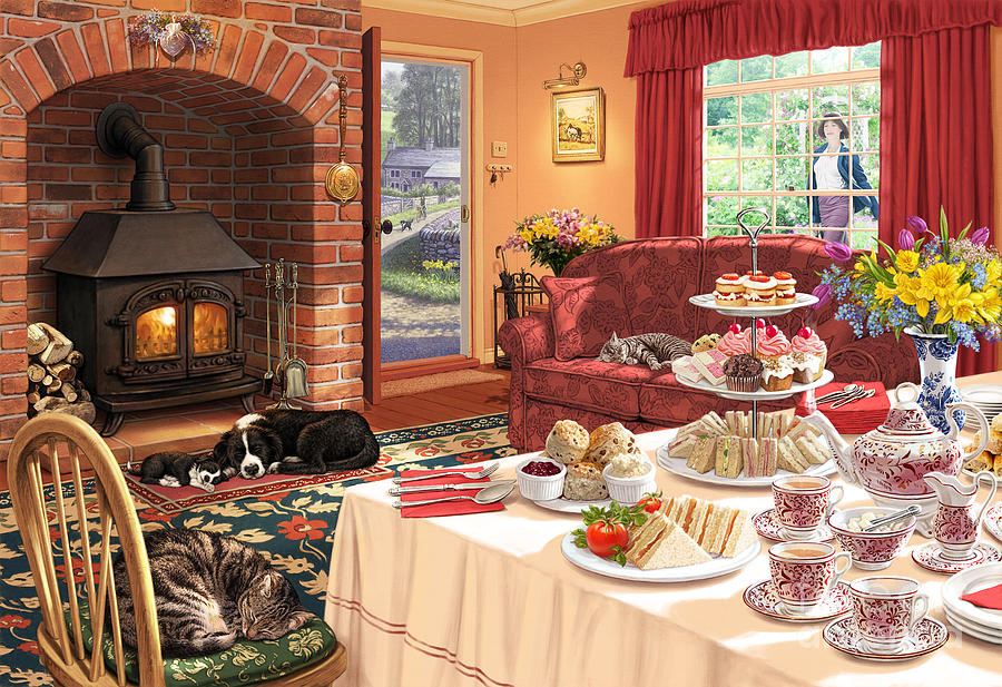 Cake Digital Art - The Afternoon Visitor by MGL Meiklejohn Graphics Licensing