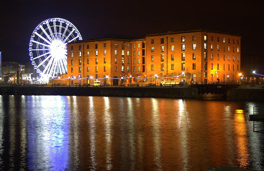 The Albert Dock Liverpool at night Photograph by Anthony Beyga