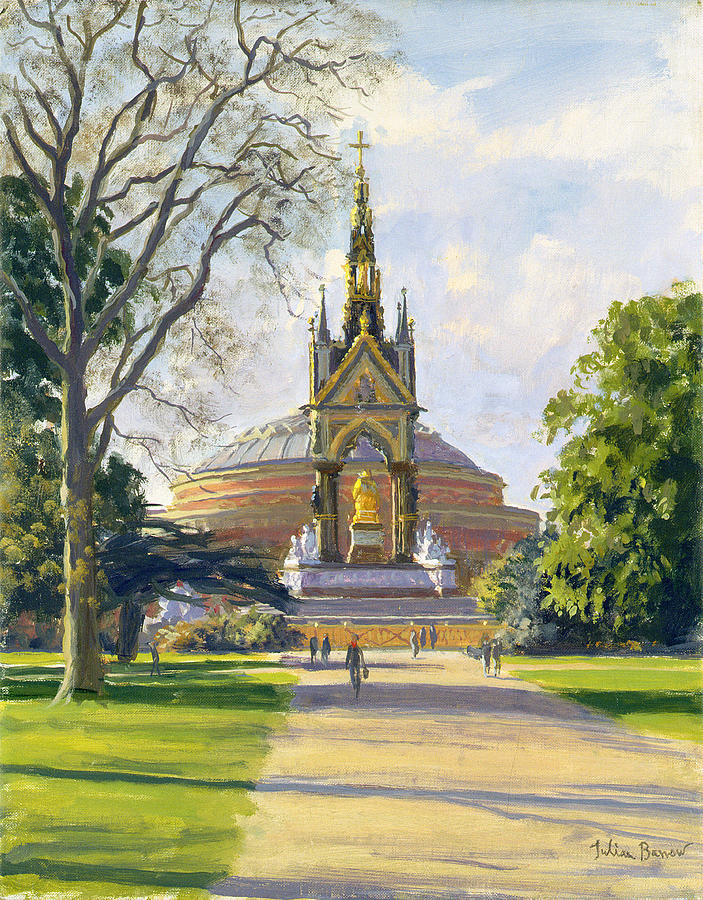 London Photograph - The Albert Memorial Oil On Canvas by Julian Barrow
