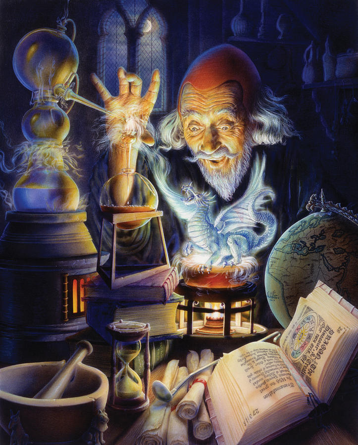 Wizard Photograph - The Alchemist by MGL Meiklejohn Graphics Licensing