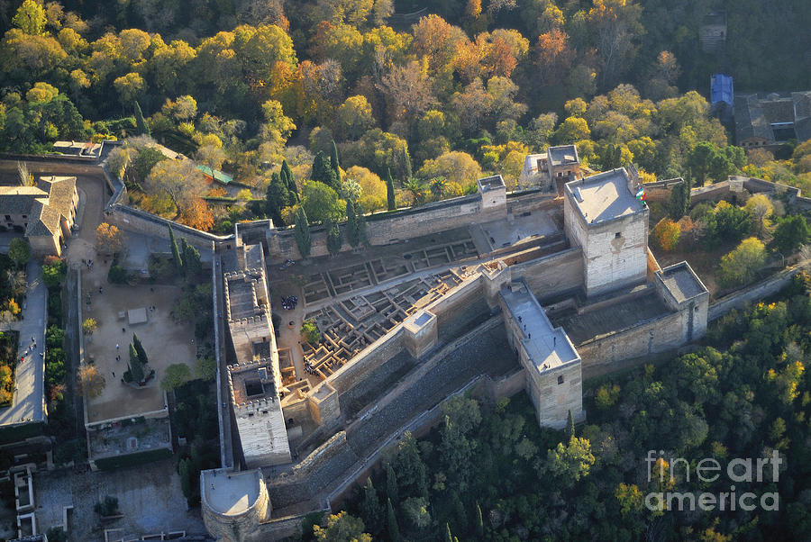 The Alhambra Aerial photography Photograph by Guido Montanes Castillo