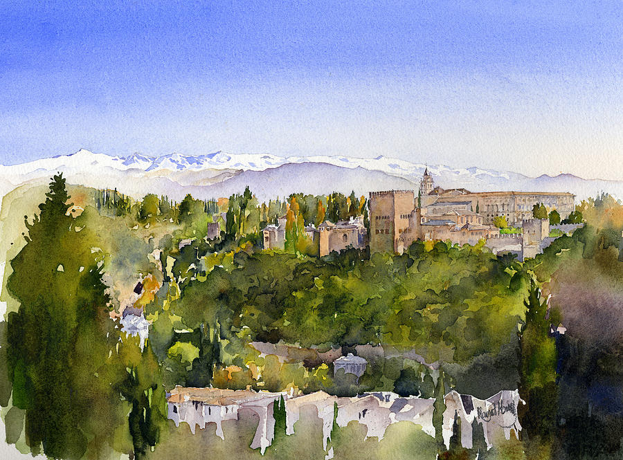 Alhambra Painting - The Alhambra Granada by Margaret Merry