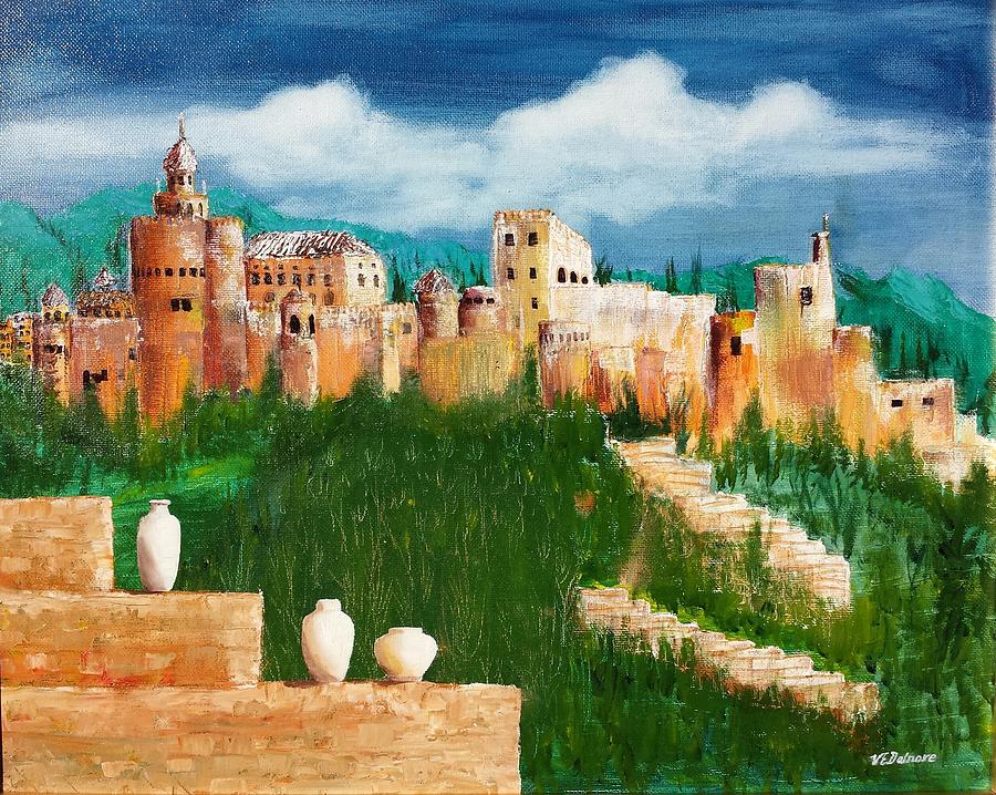 The Alhambra Painting by Vic Delnore