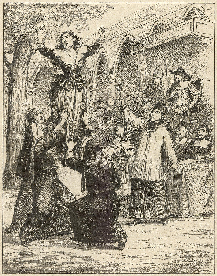 The Alleged Levitation Of Elisabeth De Drawing by Mary Evans Picture ...