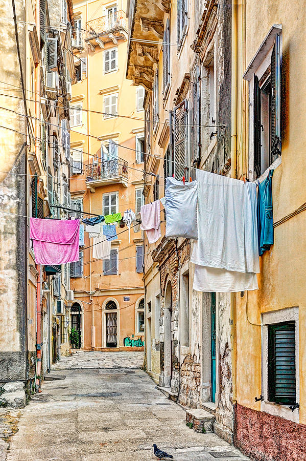 The alleyways in Corfu - Greece Photograph by Constantinos Iliopoulos