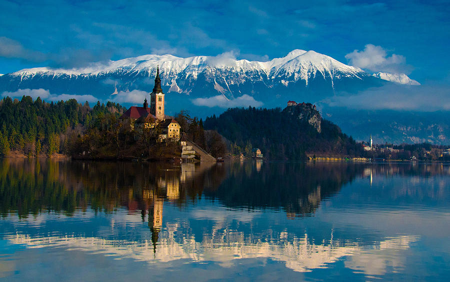 Nature Photograph - The Alps Bled by Jim Southwell