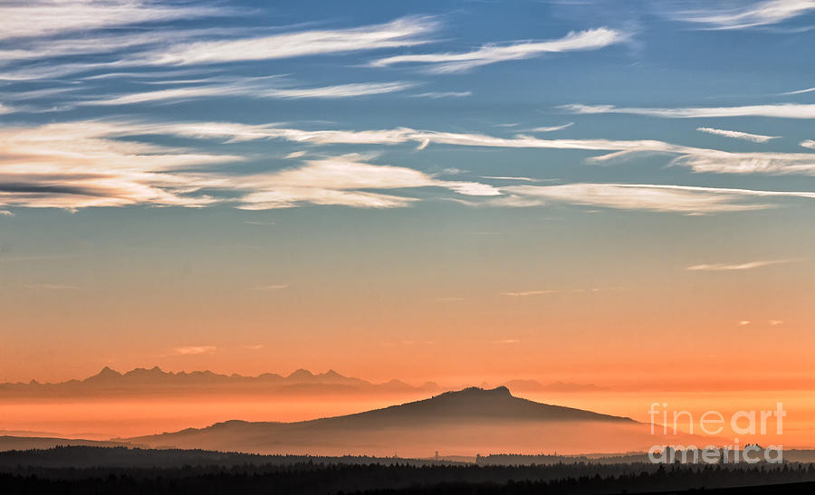 Sunset in the Alps Photograph by Bernd Laeschke