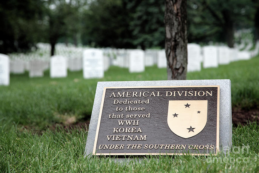 The Americal Division Plaque at Arlington National Cemetery Photograph by William Kuta