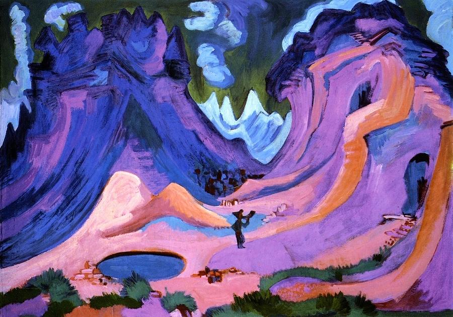 The Amselfluh Painting by Ernst Ludwig Kirchner