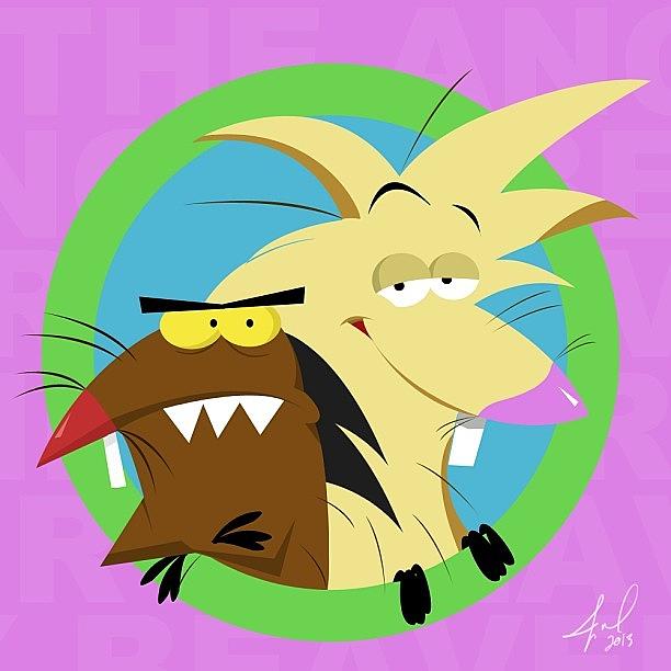 The Angry Beavers !!! #drawing #artwork Photograph by Julia Campbell