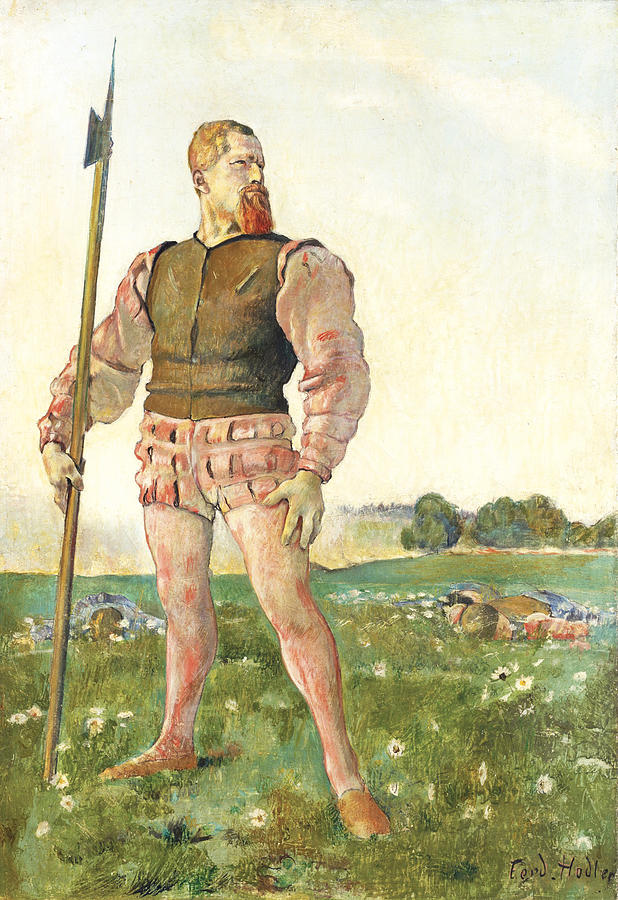 The Angry Warrior Painting by Ferdinand Hodler
