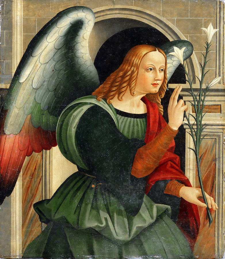 The Annunciate Angel Painting by Vincenzo Pagani