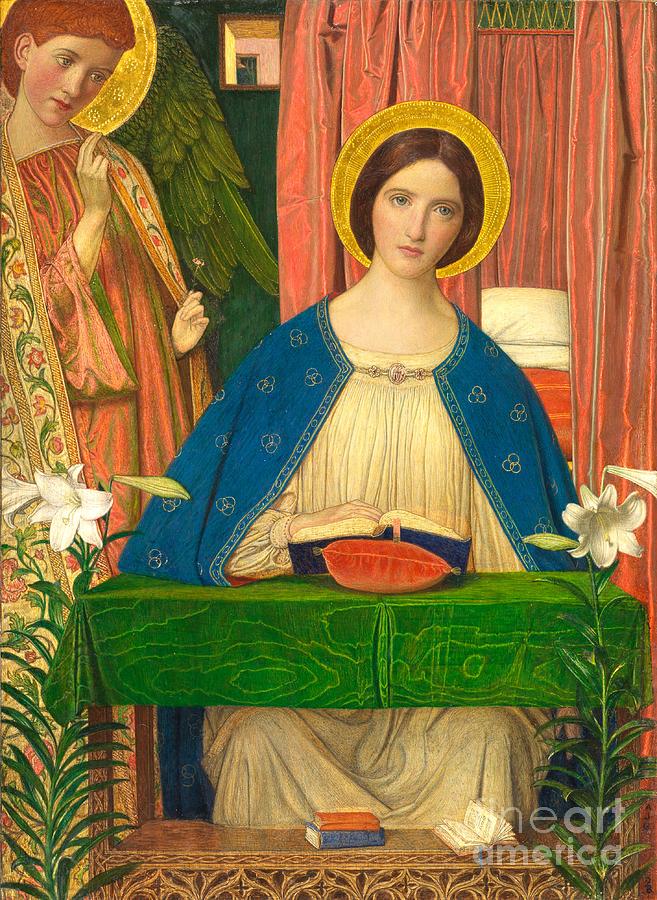 Madonna Painting - The Annunciation by Arthur Joseph Gaskin by Arthur Joseph Gaskin