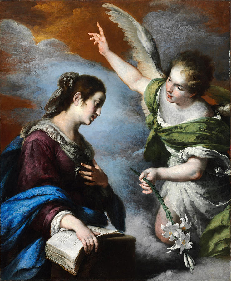 The Annunciation #3 Painting by Bernardo Strozzi