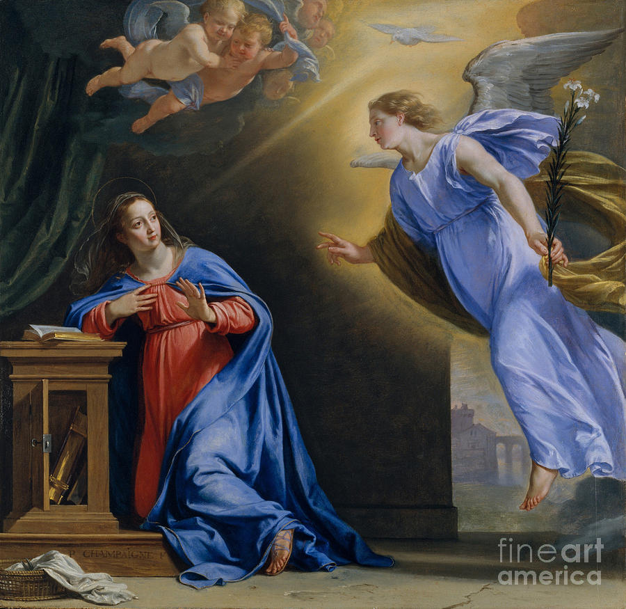 The Annunciation By Philippe De Champaigne Photograph by MMA Wrightsman Fund