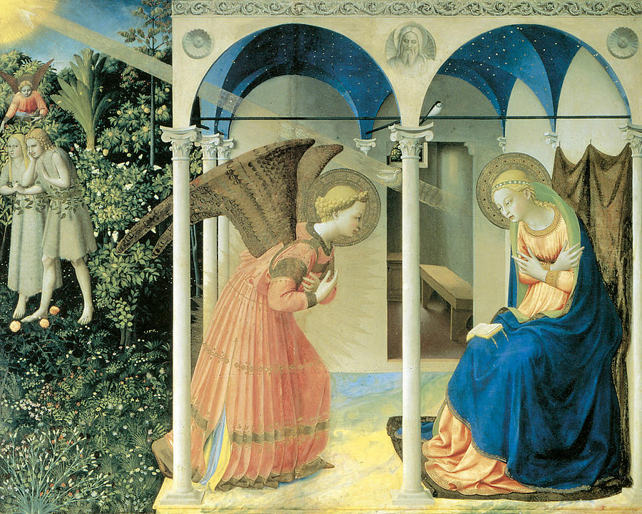 Fra Angelico Painting - The Annunciation by Fra Angelico 