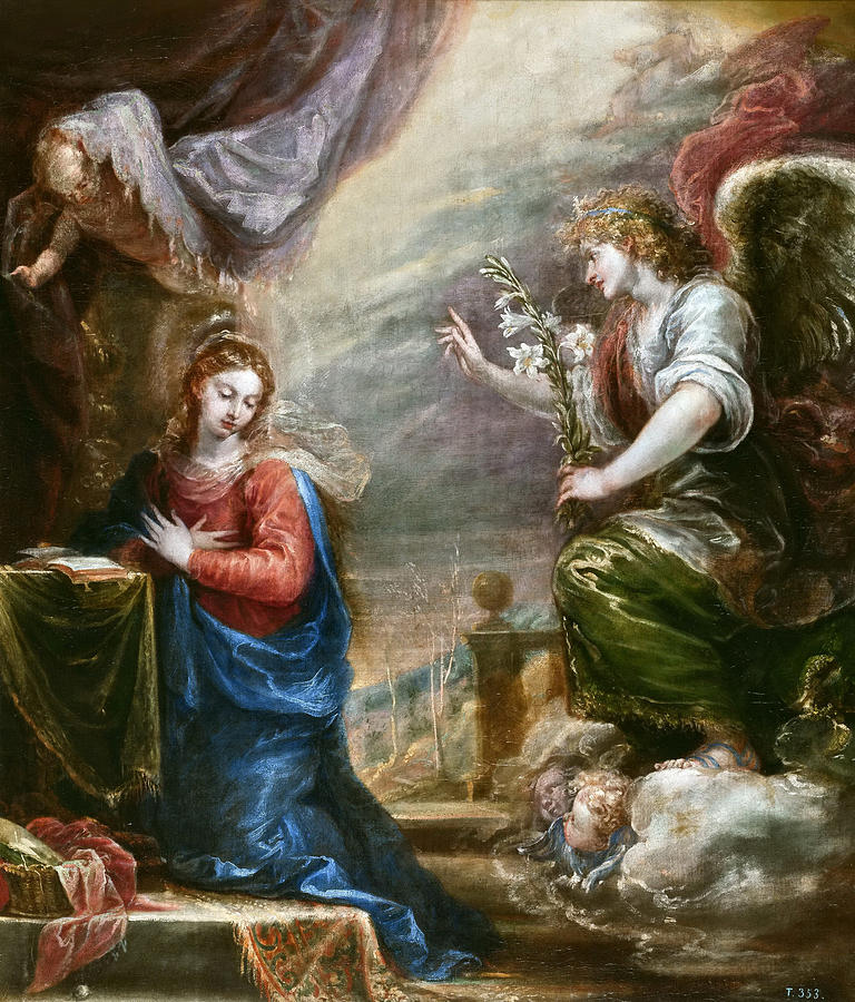 The Annunciation Painting by Francisco Rizi