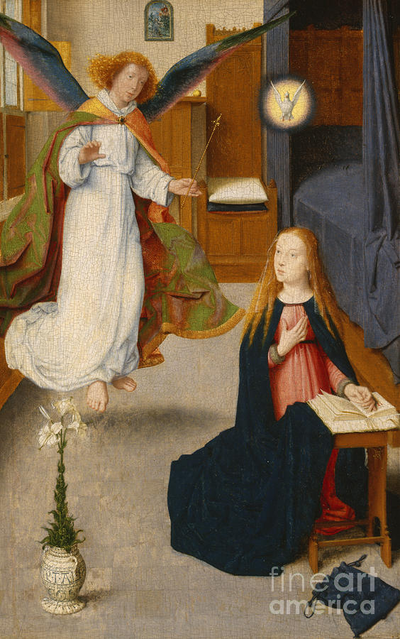 The Annunciation Painting by Gerard David