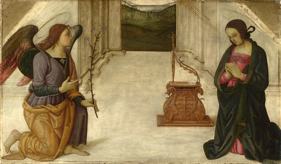 The Annunciation Painting by Giannicolo da Perugia
