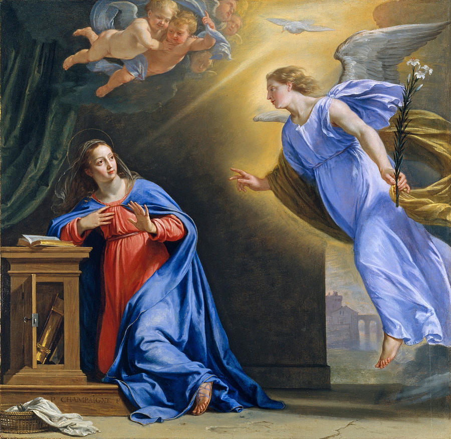 The Annunciation Painting by Philippe de Champaigne