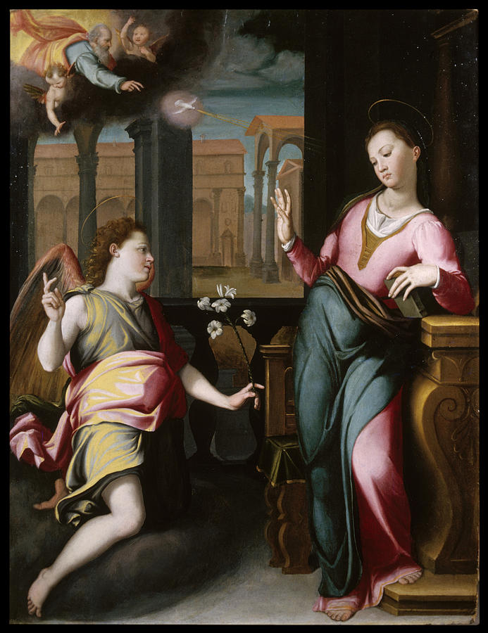 The Annunciation Painting by Santi di Tito