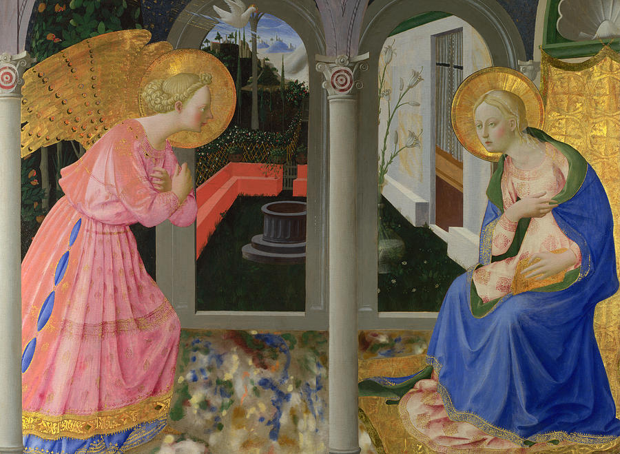 Madonna Painting - The Annunciation by Zanobi Strozzi