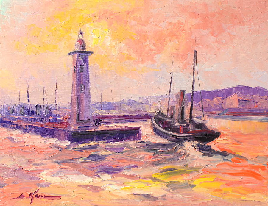 The Anstruther Harbour Painting by Luke Karcz