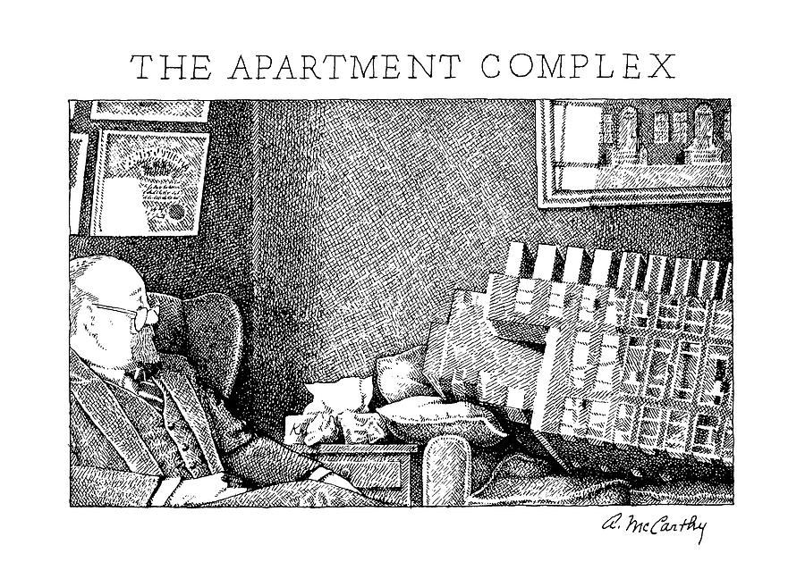 The Apartment Complex Drawing by Ann McCarthy
