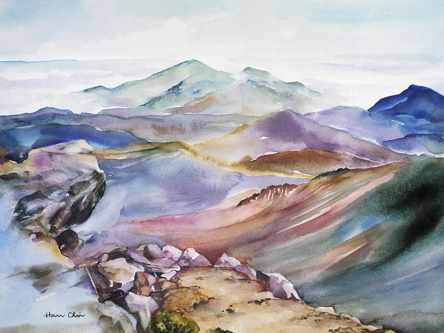 Desert Painting - The Apex of Mountain by Han Choi - Printscapes
