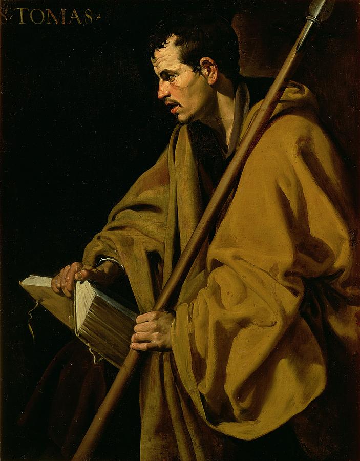 The Apostle St. Thomas Painting by Diego Rodriguez de Silva y Velazquez